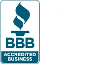 A Burlingame Pet Salon business bureau (bbb) seal indicating an A+ rating as of February 16, 2024.